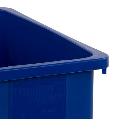 Carlisle 342023REC14 TrimLine Rectangle Recycle Waste Container, Blue, 23 gal.