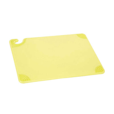 San Jamar CBG182412YL Saf-T-Grip Cutting Board, Yellow, 18" x 24" x 1/2"