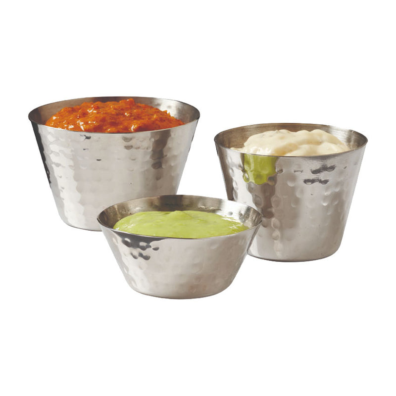 American Metalcraft HAMSC4 Stainless Steel Hammered Sauce Cup, 4 oz.