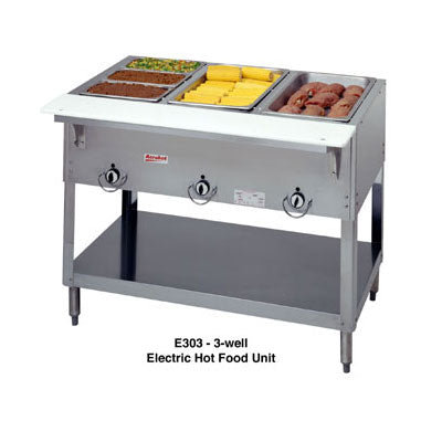Duke E303 Aerohot Electric 3-Well Steamtable Hot Food Unit, 120V