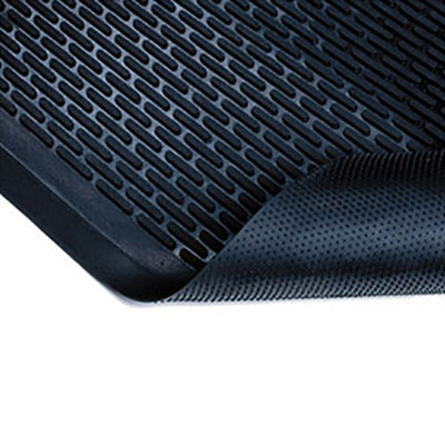 Cactus Mat 1625M-C35 Ridge Scraper Heavy Duty Rubber Safety Mat, Black, 3' x 5'