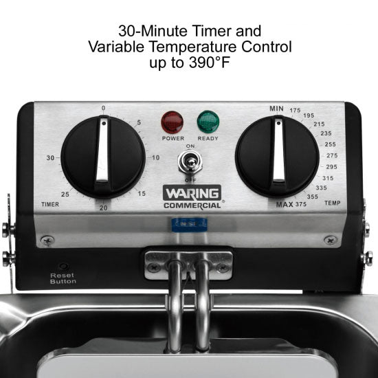 Waring WDF75RC Commercial Countertop Deep Fryer, Electric, 8.5 lb. cap.