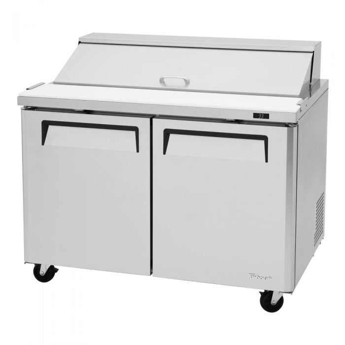 Turbo Air MST-48-N M3 Series Solid 2 Door Mega-Top Refrigerated Food Prep Table, 48"