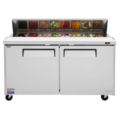 Turbo Air MST-60-N M3 Series Solid 2 Door Sandwich / Salad Refrigerated Prep Table, 60"