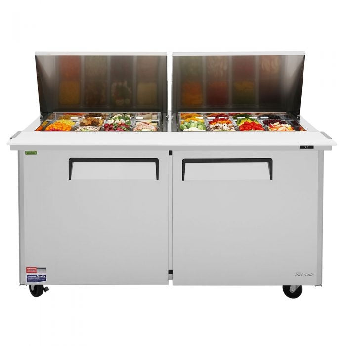 Turbo Air MST-60-24-N M3 Series Solid 2 Door Sandwich / Salad Refrigerated Prep Table, 60"