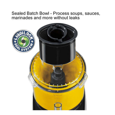 Waring WFP14SC Combination Bowl Cutter Mixer and Continuous-Feed w/ Patented Liquilock Seal System, 3.5 qt.