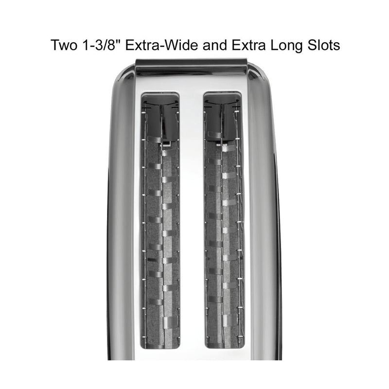 Waring WCT704 Chrome 4-Slice Long Slot Artisanal Commercial Toaster, 120V