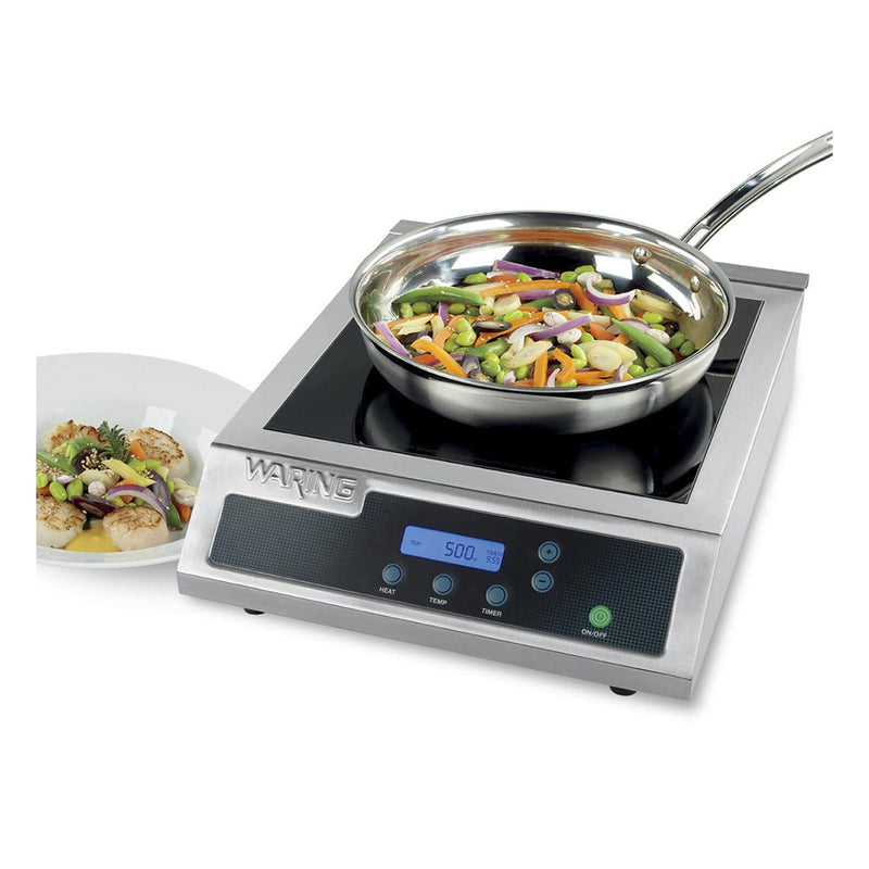 Waring WIH400 Heavy-Duty Commercial Induction Range, 120V, 1800W