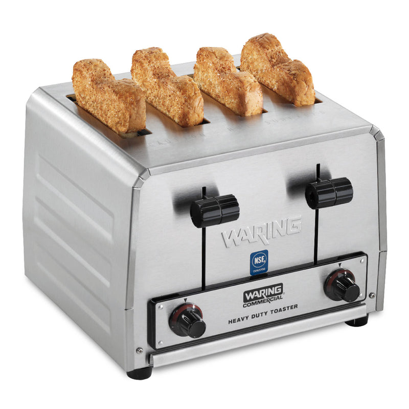 Waring WCT800 Heavy-Duty 4-Slot Commercial Toaster, 120v