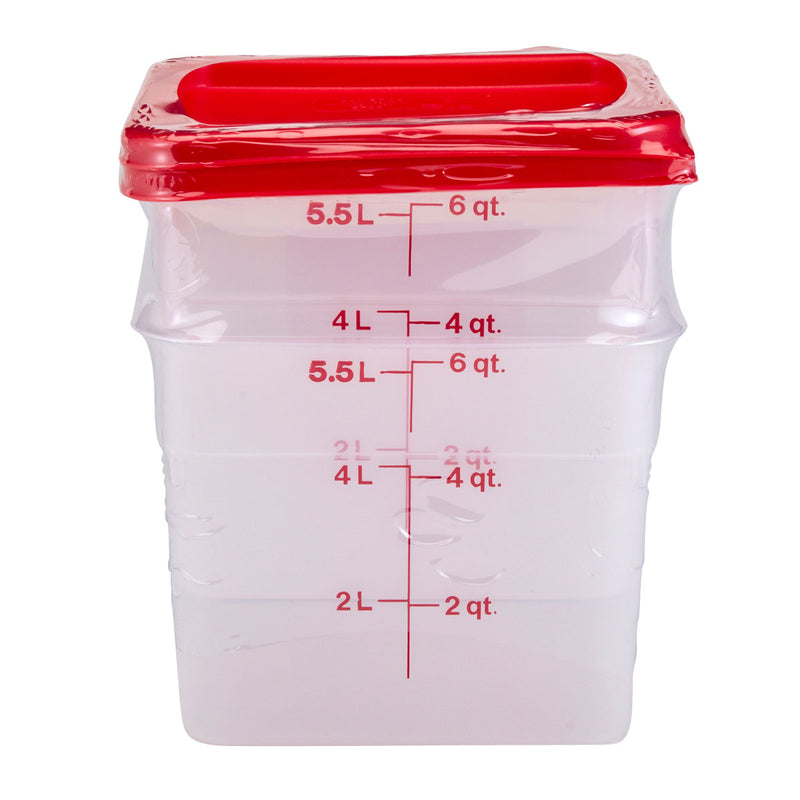 Cambro Food Storage Containers and Covers, 6 Quart, 2 Pack