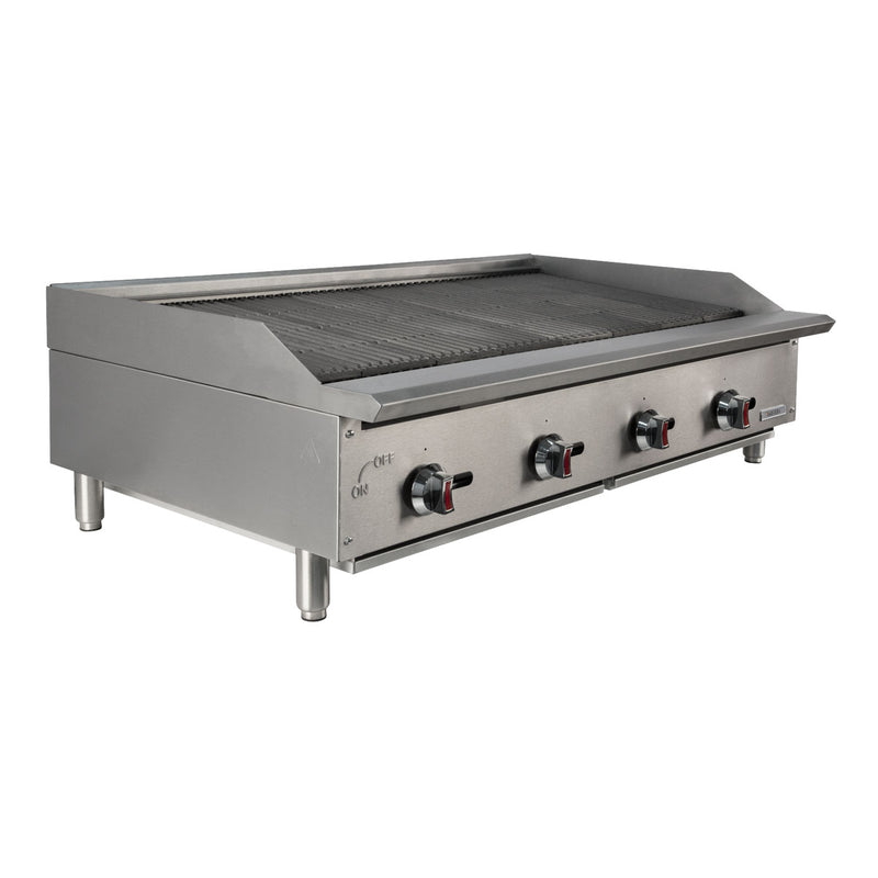 Kintera KCBR48 Gas Economy Countertop Charbroiler, Radiant, 4 Burners, 48"