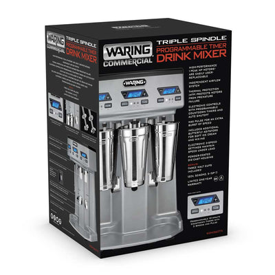 Waring WDM360TX Heavy-Duty Triple-Spindle Drink Mixer w/ Timer