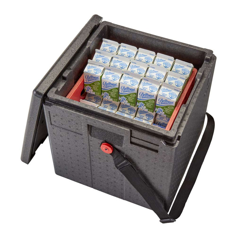 Cambro EPPMBWSTSW110 Cam GoBox Insulated Milk Crate Box, Black