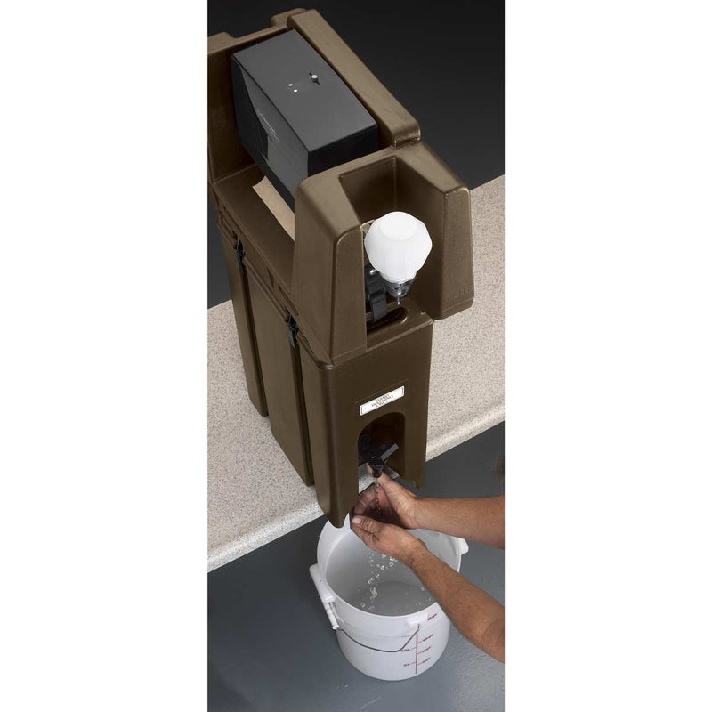 Cambro HWATD131 Handwashing Station w/ Multi-Fold Paper Towel & Soap Dispenser, Dark Brown