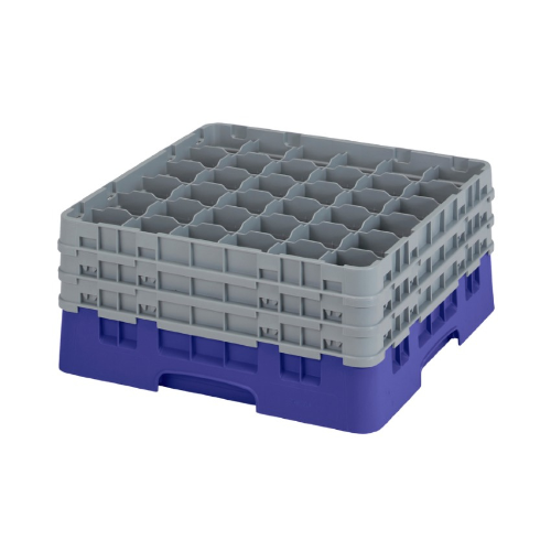 Cambro 36S738-186 Camrack Glass Rack, Navy Blue, 36 Compartment