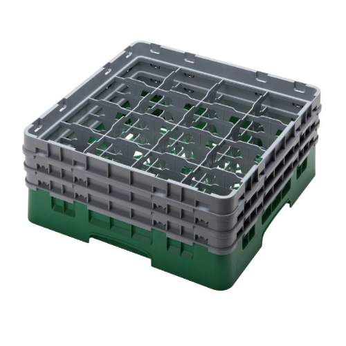 Cambro 16S638119 Camrack Glass Rack, Sherwood Green, 16 Compartment