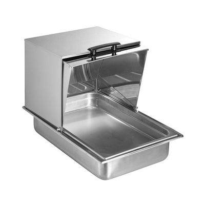 Stainless Steel Steam Table Roll Top Pan Cover, Full Size