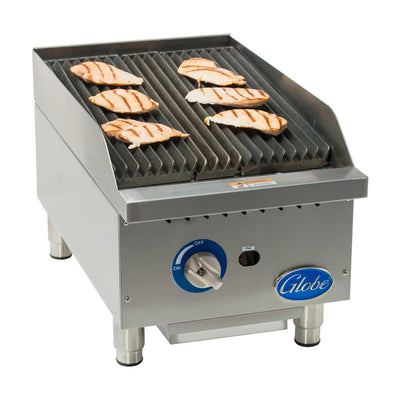 Globe GCB15G-SR Gas Countertop Charbroiler w/ Stainless Steel Radiants, 15"