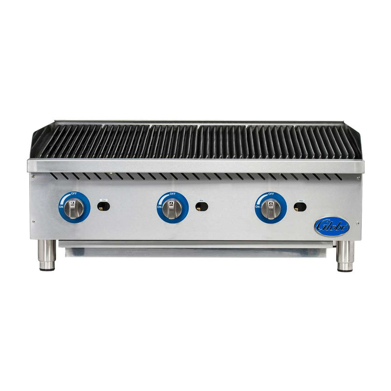 Globe GCB36G-SR Gas Countertop Charbroiler w/ Stainless Steel Radiants, 36"