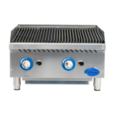 Globe GCB24G-RK Gas Countertop Charbroiler w/ Char Rock Kit, 24"