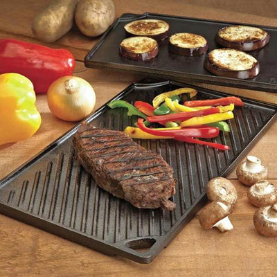Lodge LPD3 Double Play Grill/ Griddle, 16-3/4" x 9-1/2"
