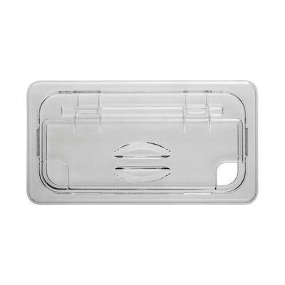 Cambro 30CWLN135 Camwear Notched Food Pan Flip Lid, Clear, 1/3 Size