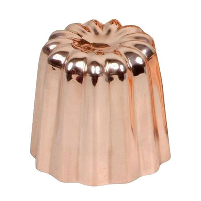 Matfer 340415 Cannele Mold, Copper-Tin Lined, Fluted 1-3/8" dia.