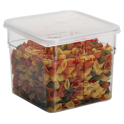 Culinary Essentials by Cambro 6SFSCW135 CamSquare Camwear Storage Container, Clear, 6 qt.