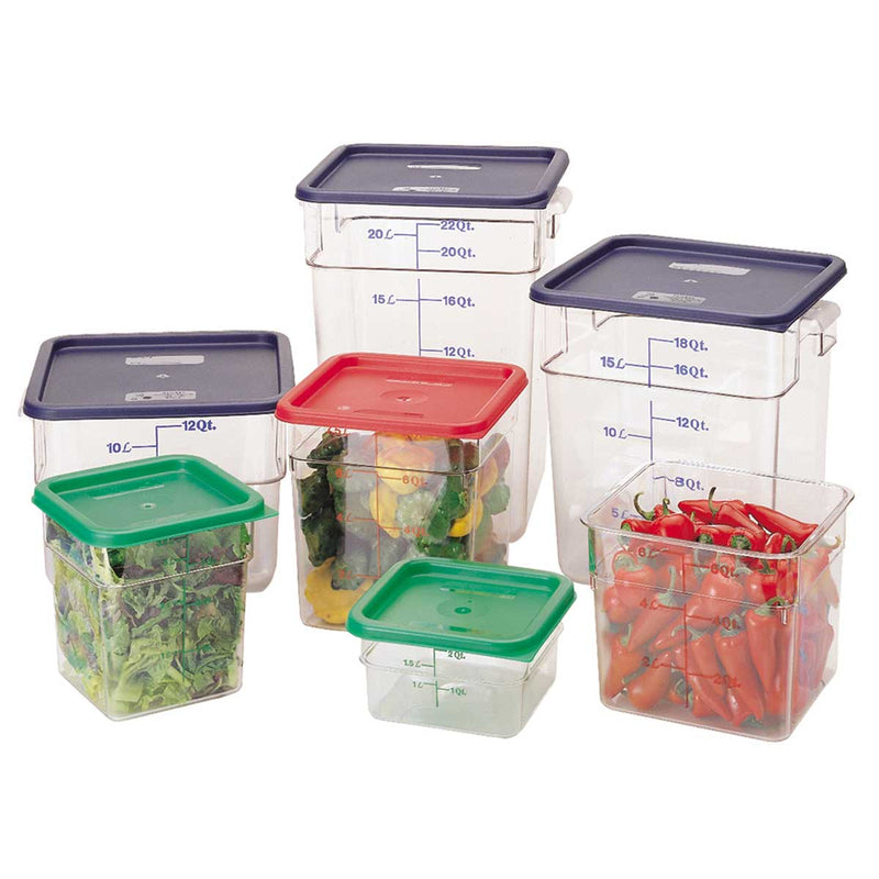 Culinary Essentials by Cambro 2SFSCW135 CamSquare Camwear Storage Container, Clear, 2 qt.