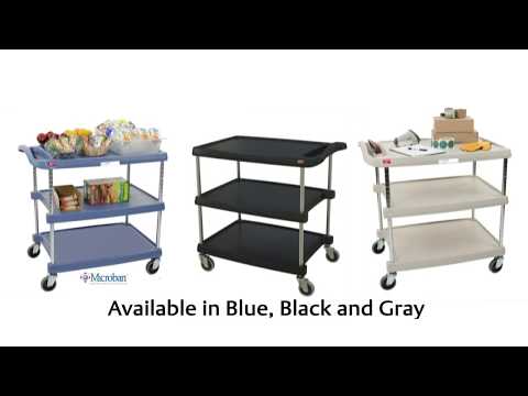 Metro MY2030-34BL myCart Series Utility Cart, 3-shelves