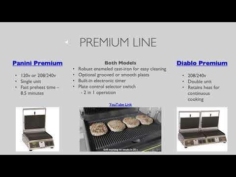 Equipex Panini/1Sodir-Roller Panini Grill, Grooved Top & Grooved Bottom, 1750 watts