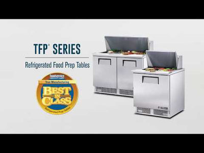 True TFP-64-24M Food Prep Table, Mega-Top, 2 Door, 24 Pans, 64-1/8" Wide