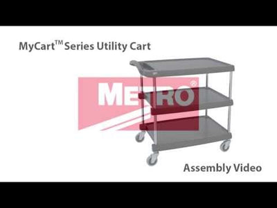 Metro MY2030-34BL myCart Series Utility Cart, 3-shelves