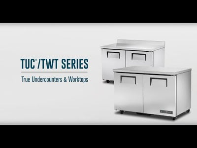 True TUC-60-HC Undercounter Refrigerator, 2 Door, 60 3/8 " Wide, S/S