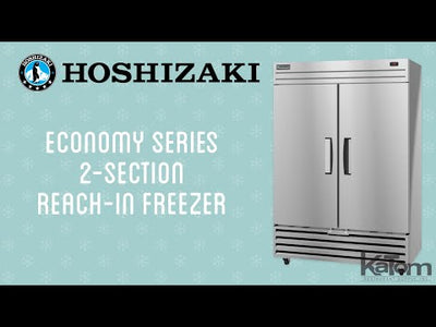 Hoshizaki EF2A-FS Economy Series Freezer, 2 Section, Solid Door, 54" Wide