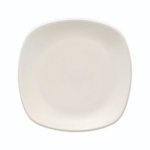 Ziena 020670 Stoneware Square Plate, Cream, 7" x 7", Case of 12