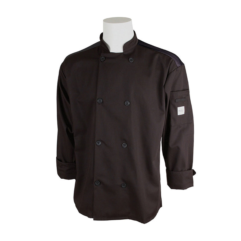 Mercer Millennia Air M60017BK3X Unisex Chef Jacket w/ Shoulder Pocket, XXX-Large, Black