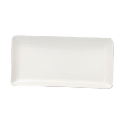 Ziena 922466 Stoneware Rectangular Tray, Cream, 12" x 6-1/4", Case of 12