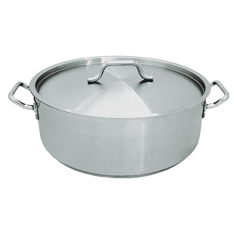Stainless Steel Induction Brazier w/ Cover, 25 Qt.