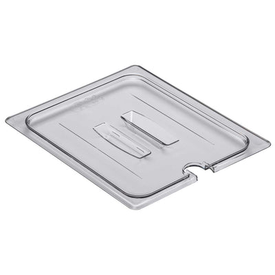 Cambro 20CWCHN135 Camwear Notched Food Pan Lid w/ Handle, Clear, 1/2 Size