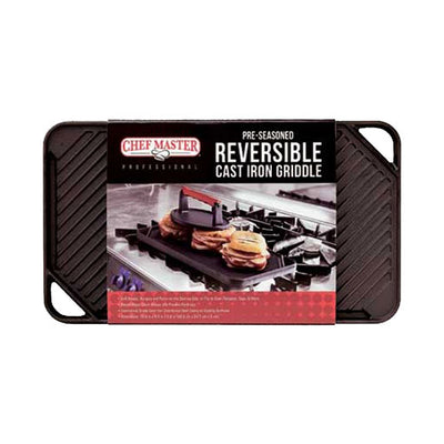 Chef Master 90202 Cast Iron Reversible Griddle