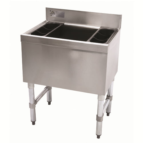 Advance Tabco SLI-12-36-X Cocktail Unit, 119 lb Ice Bin, 2 Racks