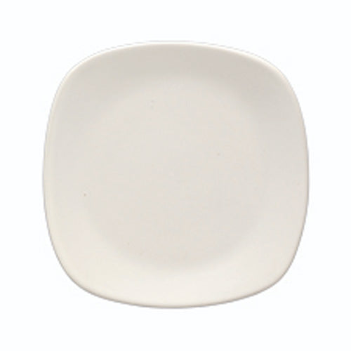Ziena 020650 Stoneware Square Plate, Cream, 5-1/2" x 5-1/2", Case of 12