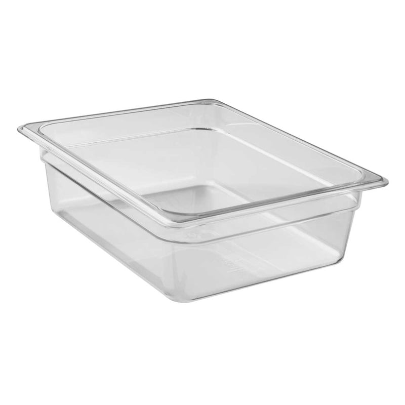 Culinary Essentials by Cambro 24CW135 Camwear 1/2 Size Food Pan, Clear, 4" Deep