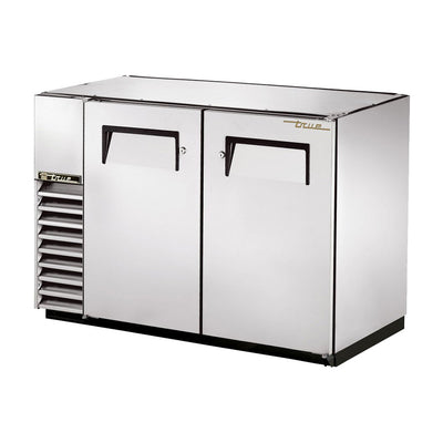 True TBB-24GAL-48-S-HC Stainless Steel Under Bar Two Section Back Bar Cooler w/ Galvanized Top