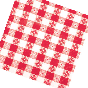 Winco TBCS-52R Square Flannel Tablecloth, Red, 52" x 52"