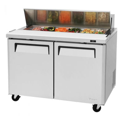 Turbo Air MST-48-N M3 Series Solid 2 Door Mega-Top Refrigerated Food Prep Table, 48"