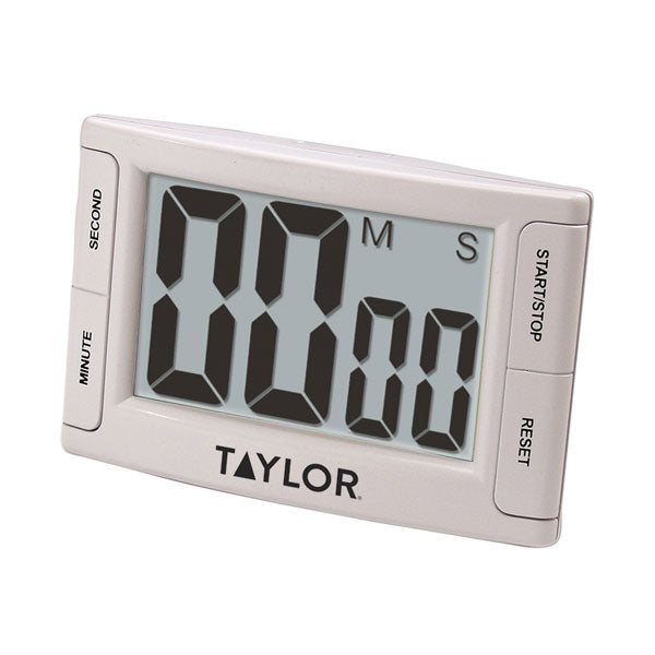 Taylor 5896 Pro Jumbo Readout Digital Timer, White, 2-1/2" x 1-3/5" display