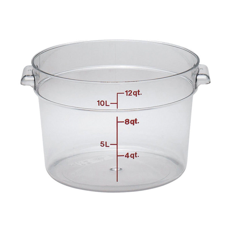 Cambro RFSCW12135 Camwear Round Storage Container, Clear, 12 qt.