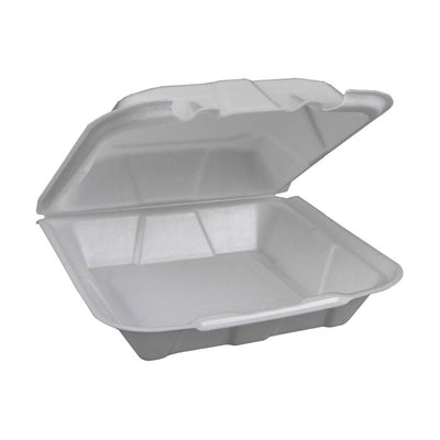 Vented Foam 1-Compartment Takeout Container, 9" x 9" x 3", Case of 150